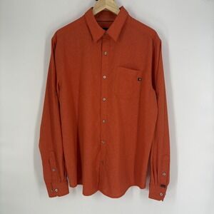 Marmot Shirt Mens XL Orange Long Sleeve Button Up Lightweight Hiking Casual
